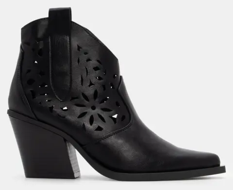 Μποτάκια Cowboy Μυτερά - Μαύρο