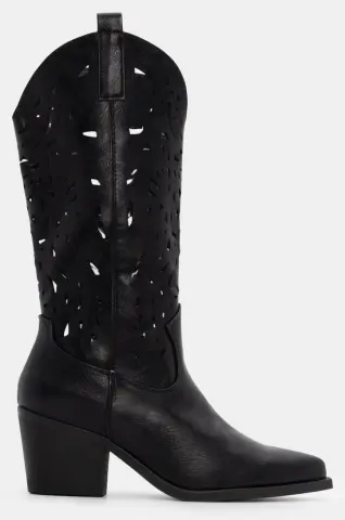 Μπότες Cowboy με Κέντημα - Μαύρο