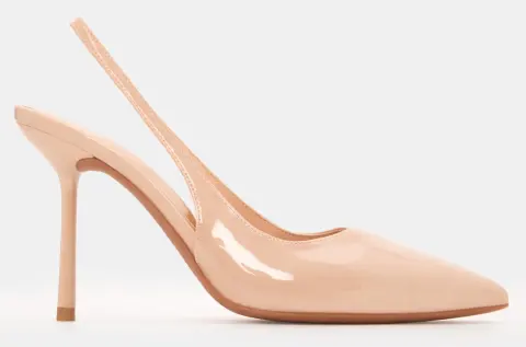 Γόβες Μυτερές με Λάστιχο - Nude