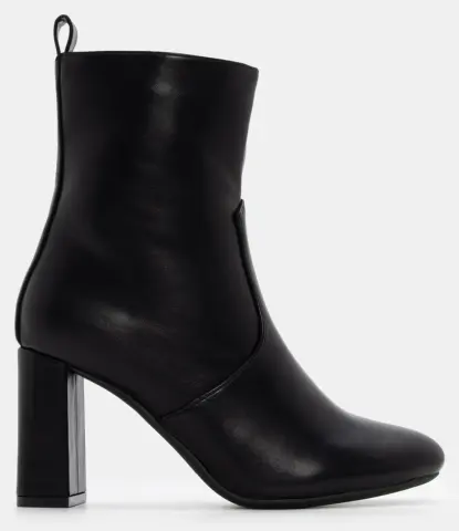 Μποτάκια με Τακούνι - Μαύρο-Ματ