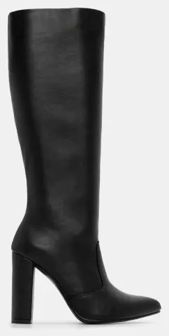 LUIGI DESIGN - Μπότες Μυτερές με Τακούνι - Μαύρο-Ματ