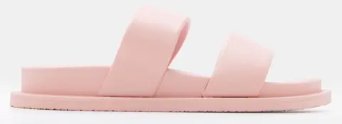 Σανδάλια Flatform με Διπλή Φάσα - Ροζ