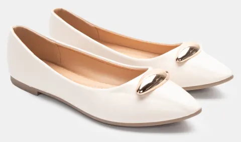 Μπαλαρίνες με Διακοσμητικό - Μπεζ