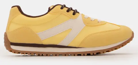 Sneakers σε Συνδυασμό Χρωμάτων & Υλικών - Κίτρινο