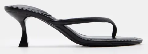 Mules Kitten Heels - Μαύρο