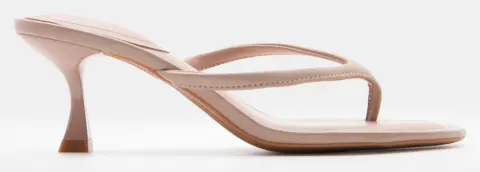 Mules Kitten Heels - Μπεζ-Σκούρο