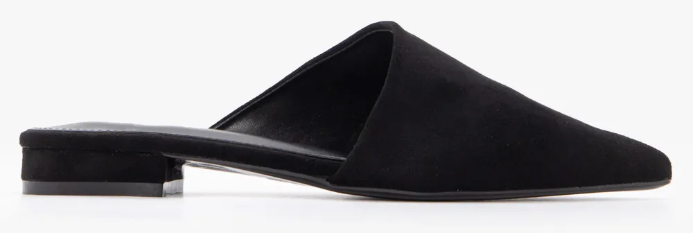 Mules Μυτερά Μονόχρωμα - Μαύρο