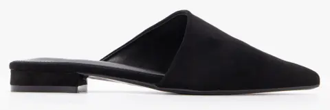 Mules Μυτερά Μονόχρωμα - Μαύρο