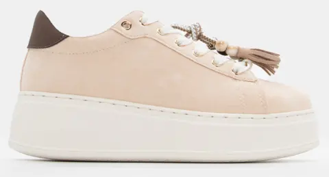 Sneakers με Διακοσμητικές Χάντρες - Μπεζ