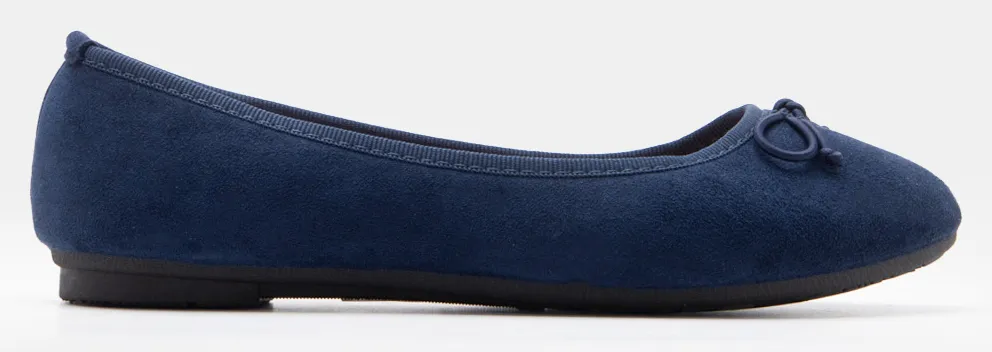 Μπαλαρίνες με Διακοσμητικό Φιόγκο - Μπλε Σκούρο