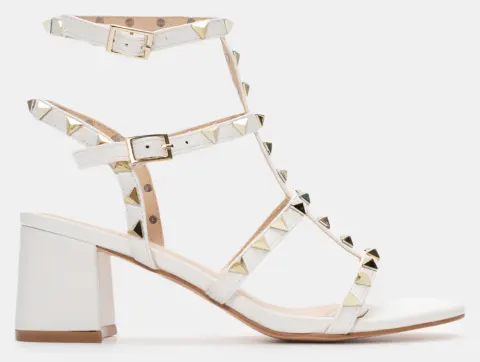 Πέδιλα με Πολλαπλά Λουράκια & Τρούκς - Λευκό