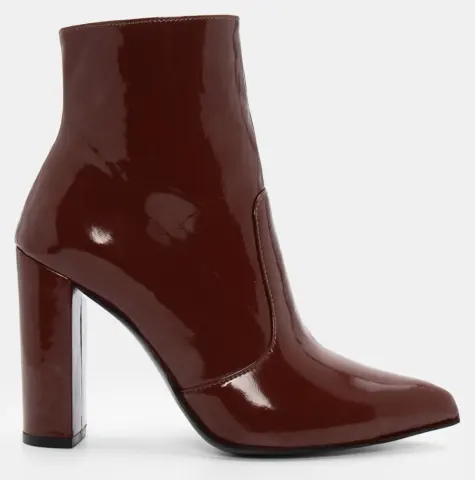 LUIGI DESIGN - Μποτάκια Αστραγάλου Μυτερά - Καφέ Σκούρο