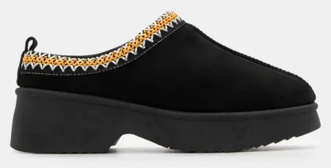 Clogs Σαμπό με Κέντημα - Μαύρο