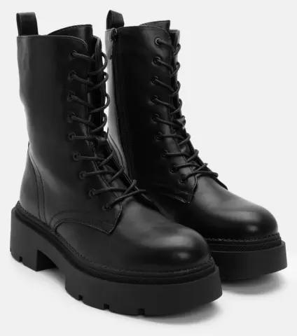 Αρβυλάκια Δίσολα με Φερμουάρ - Μαύρο-Ματ