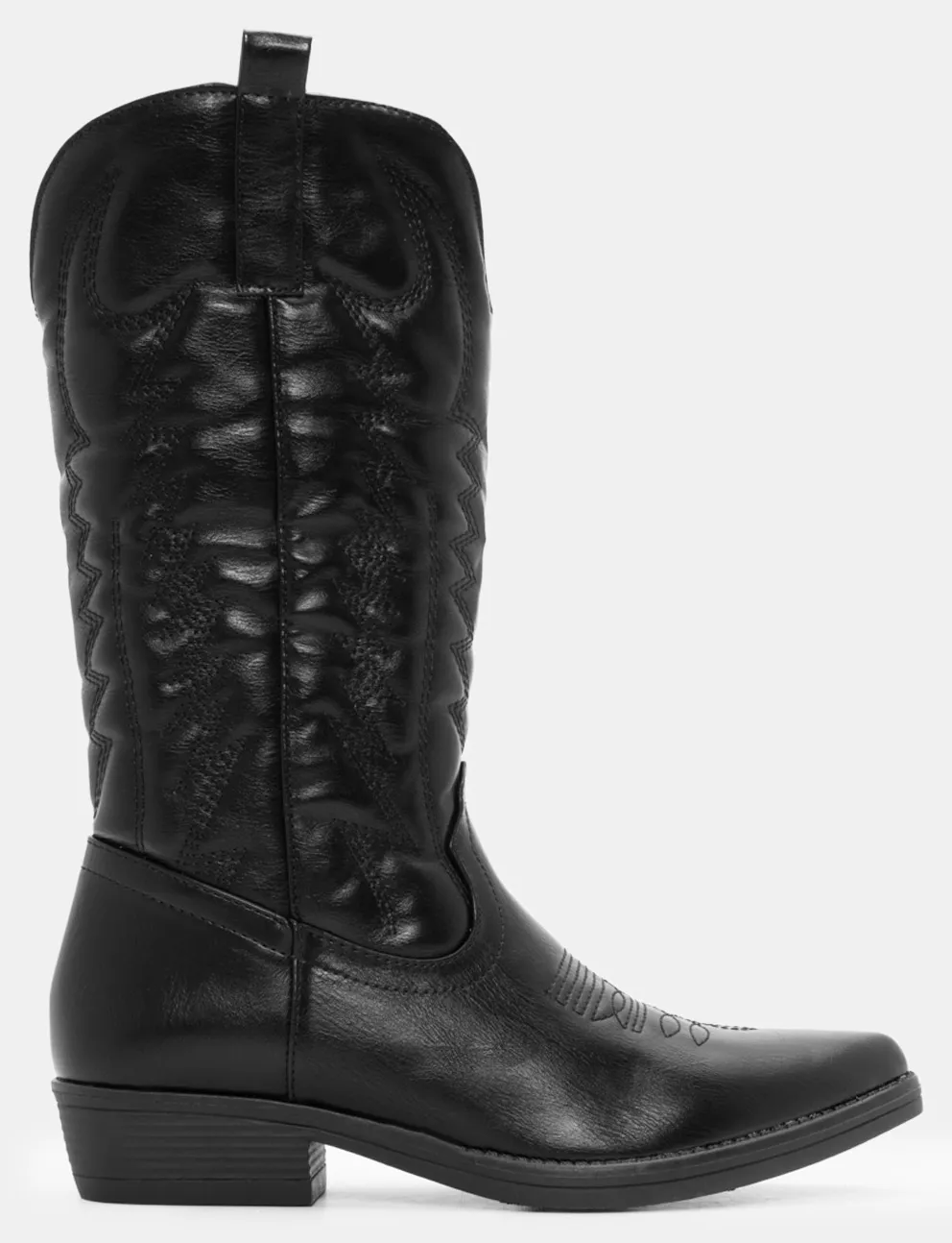 Μπότες Cowboy με Κέντημα - Μαύρο
