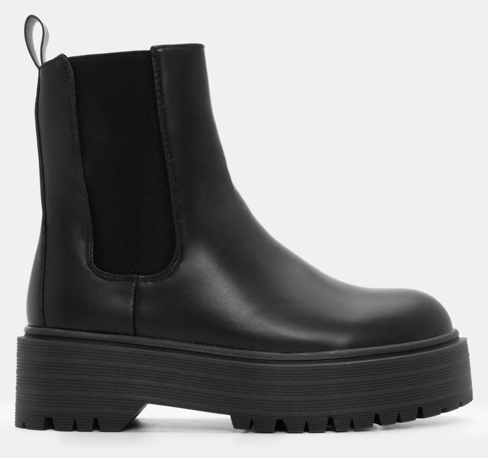 Μποτάκια Chelsea Δίσολα - Μαύρο