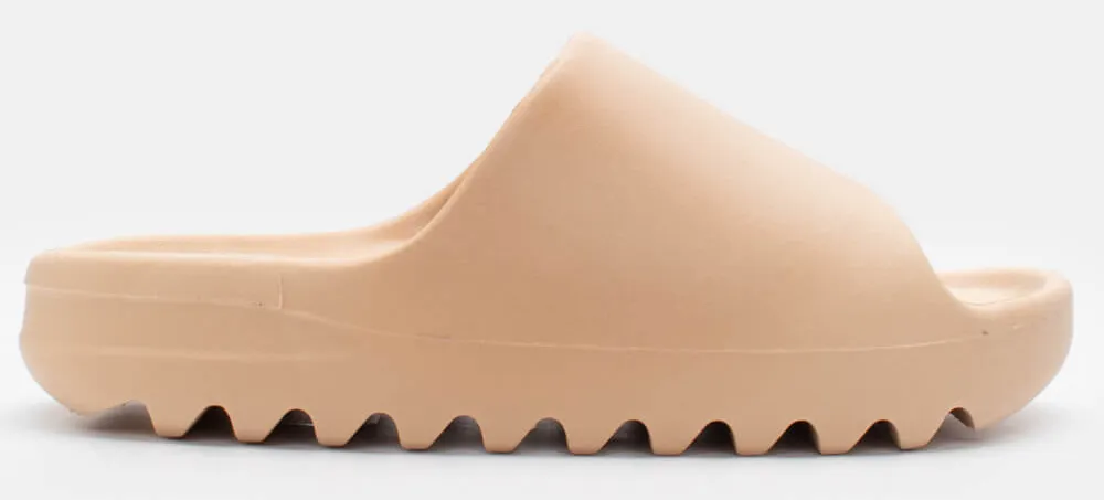 Παντόφλες Μονόχρωμες - Μπεζ-Σκούρο