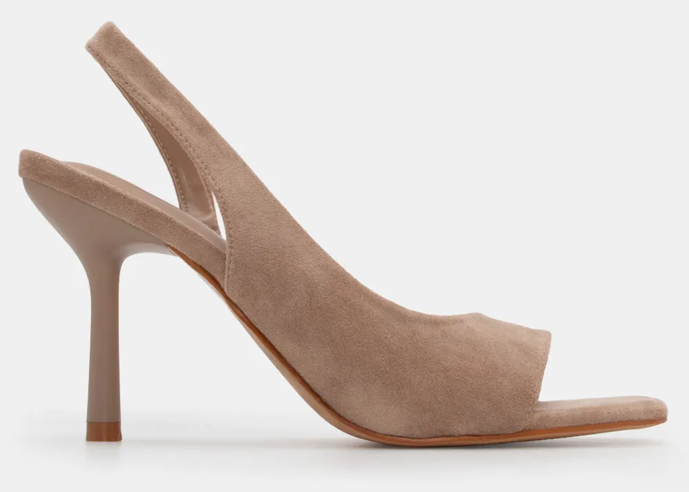 Πέδιλα με Άνοιγμα στο Πλάι - Μπεζ-Σκούρο