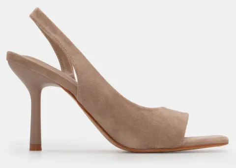 Πέδιλα με Άνοιγμα στο Πλάι - Μπεζ-Σκούρο