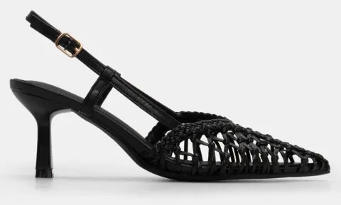 Γόβες με Πλέξη - Μαύρο