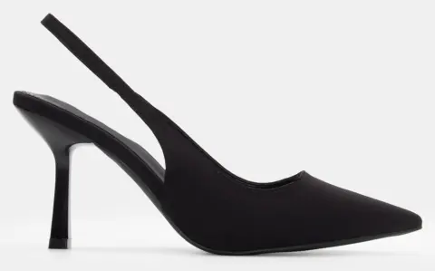 Γόβες Μυτερές Slingback - Μαύρο