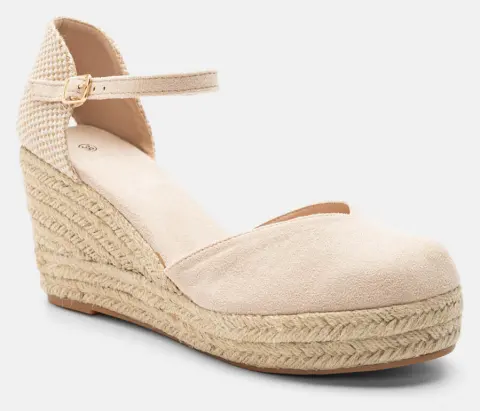 Πλατφόρμες Εσπαντρίγιες με Μπαρέτα - Μπεζ