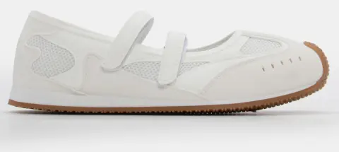 Sneakers Μπαλαρίνες με Λουράκια Scratch - Λευκό