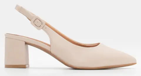 Γόβες Μυτερές Slingback - Μπεζ