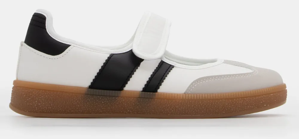 Sneakers Μπαλαρίνες με Λουράκι Sctrach - Λευκό