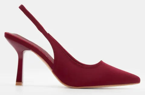 Γόβες Μυτερές Slingback - Μπορντό