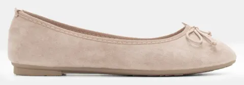 Μπαλαρίνες με Διακοσμητικό Φιόγκο - Μπεζ-Σκούρο