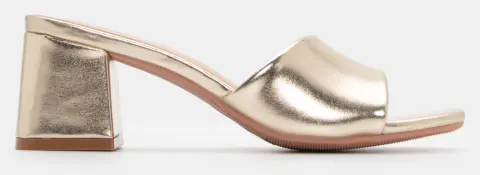 Mules με Φαρδιά Φάσα - Χρυσό