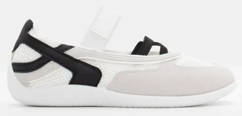 Sneakers Μπαλαρίνες με Λάστιχο - Λευκό