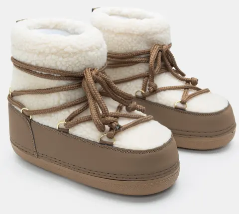 Μποτάκια Χιονιού με Επένδυση Γούνας - Καφέ