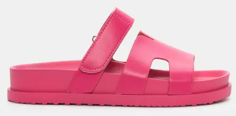 Σανδάλια Flatform με Λουράκια Scratch - Φούξια