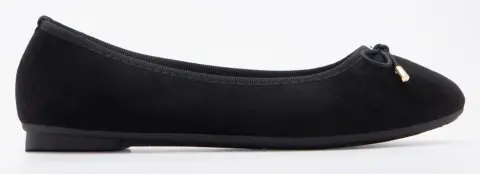 Μπαλαρίνες με Διακοσμητικό Φιόγκο - Μαύρο