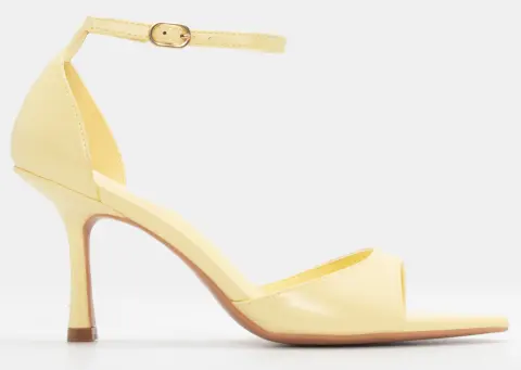 Πέδιλα Μυτερά με Μπαρέτα - Κίτρινο