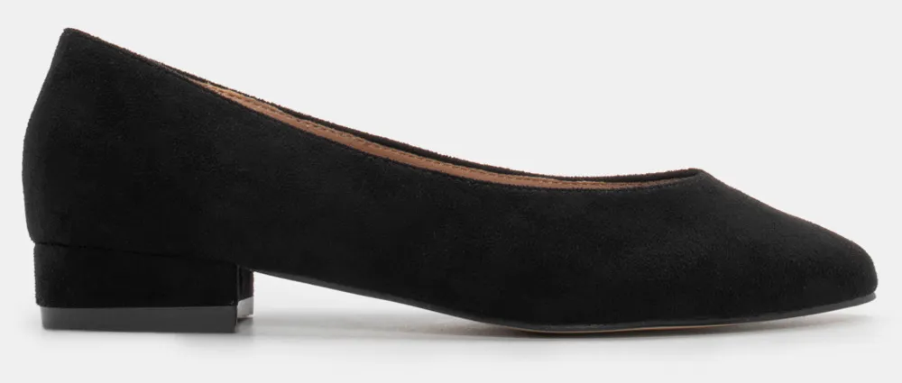 Μπαλαρίνες Μυτερές Μονόχρωμες - Μαύρο