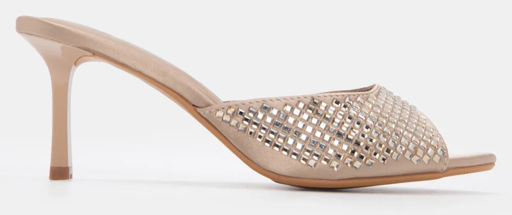 Mules με Διακοσμητικές Πέτρες - Χρυσό