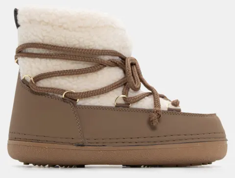 Μποτάκια Χιονιού με Επένδυση Γούνας - Χακί