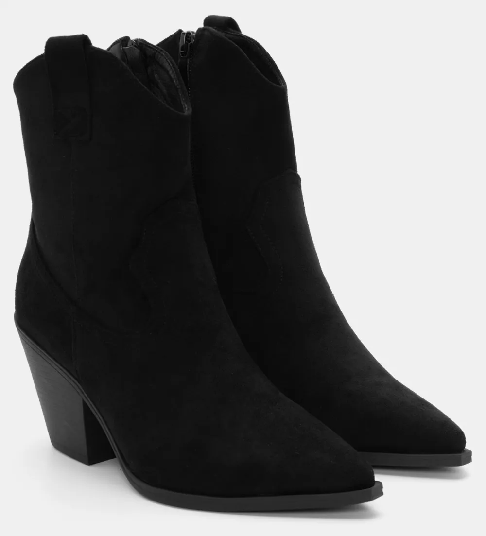 Μποτάκια Cowboy Μυτερά - Μαύρο