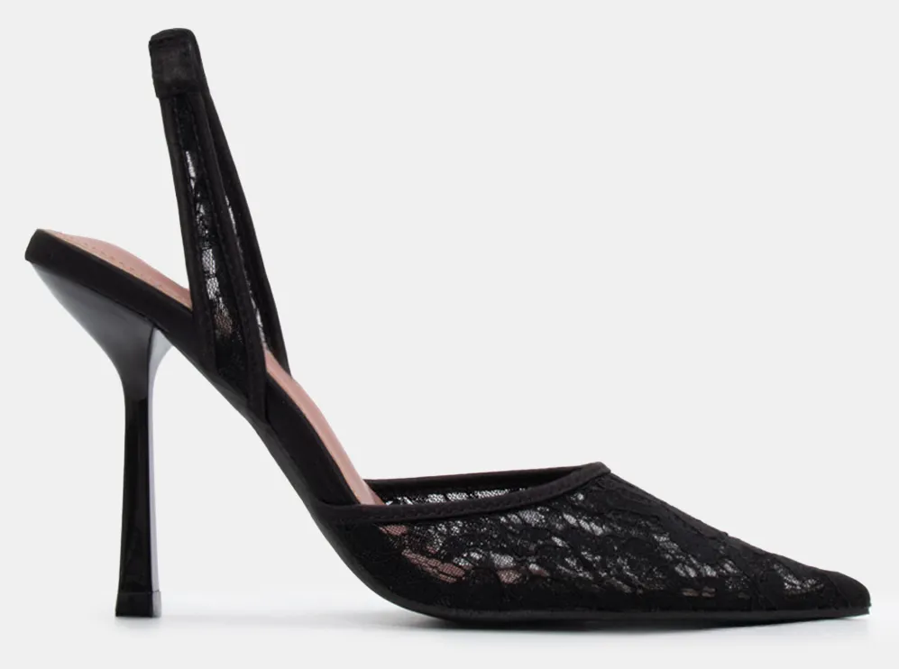 Γόβες με Δαντέλα - Μαύρο