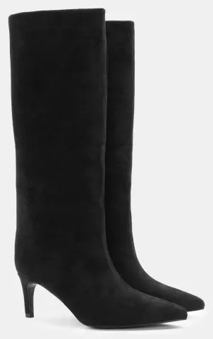 Μπότες Μυτερές Μονόχρωμες - Μαύρο