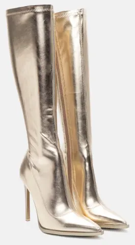 Μπότες Στιλέτο Κάλτσα - Χρυσό