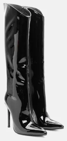 Μπότες Μυτερές Λουστρίνι - Μαύρο