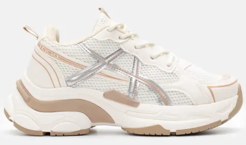 Sneakers σε Συνδυασμό Χρωμάτων - Μπεζ