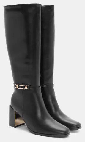 Μπότες με Διακοσμητικό Λουράκι - Μαύρο