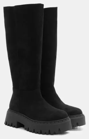 Μπότες με Τρακτερωτή Σόλα - Μαύρο