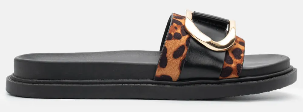 Σανδάλια Flatform Διακοσμητική Τόκα - Animal Print