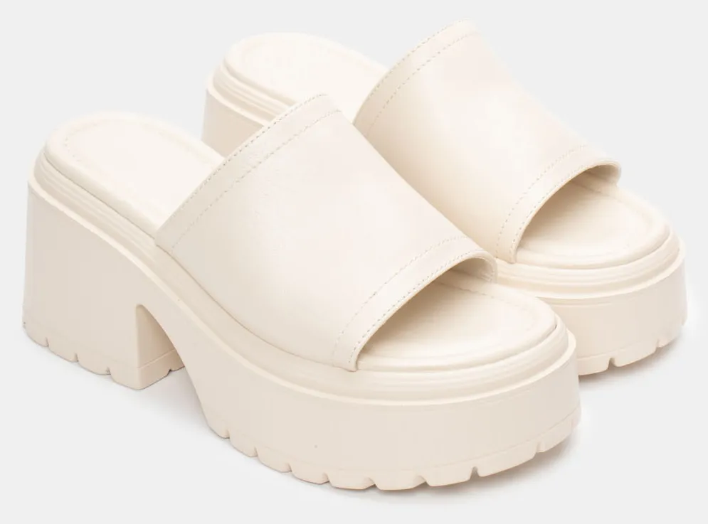 Πλατφόρμες με Φαρδιά Φάσα - Μπεζ